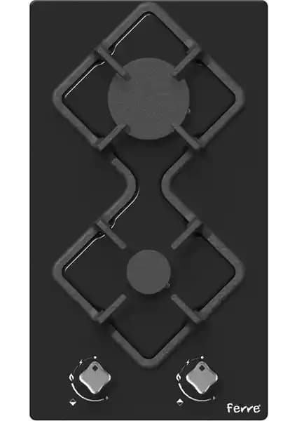 Ferre KA001 Karad 2'li Ankastre Siyah Cam Ocak - Modern ve Güvenilir Mutfak Çözümü