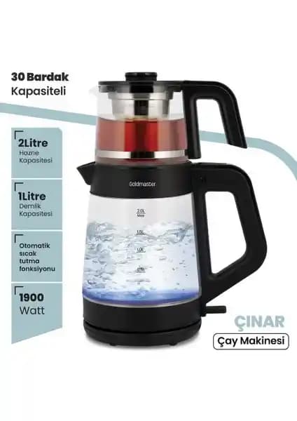 Goldmaster GM8320S Çınar: Modern Tasarım ve Üstün Performans Sunan Çay ve Su Isıtıcısı