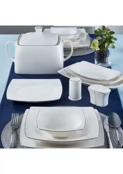Güral Porselen Caroline 62 Parça Bone Yemek Takımı Türkiye’de Üretilmiş Şık ve Dayanıklı Set