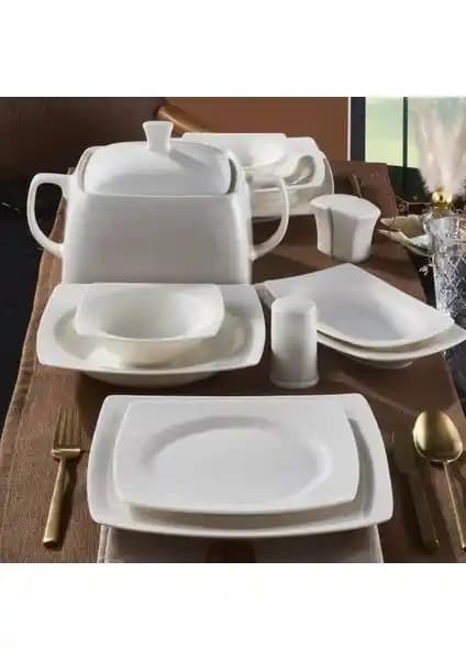 Güral Porselen Caroline 62 Parça Kare Bone Yemek Takımı Detayları ve Kullanım İpuçları