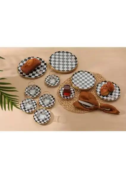 Gürcü Glass Damalı 24 Parça Seti: Estetik ve Dayanıklı Cam Mutfak Takımı