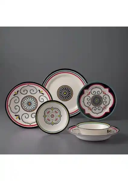 Jumbo Morocco 24 Parça 6 Kişilik Renkli Porselen Yemek Takımı Özellikleri ve Kullanım Avantajları