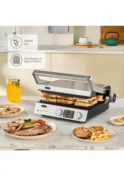 Karaca Compact Steel Pro Sear and Grill Inox 2007: Çok Yönlü ve Hızlı Isınan Mutfak Aleti