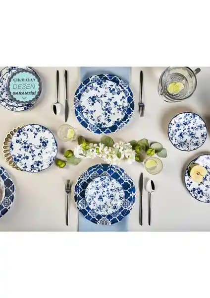 Karaca Deep Blue 24 Parça Yemek Takımı: Şık ve Dayanıklı Mutfak Seti
