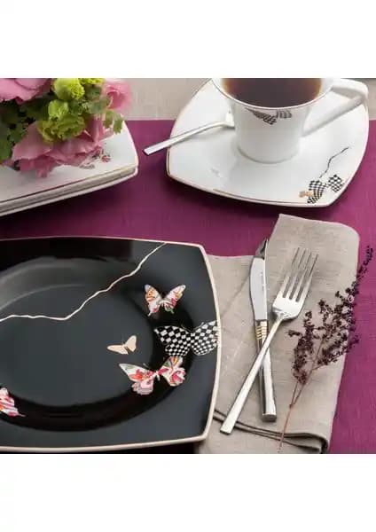 Karaca Fine Pearl Unique 86 Parça İnci Detaylı 12 Kişilik Yemek Takımı İnce Tasarım ve Dayanıklılık