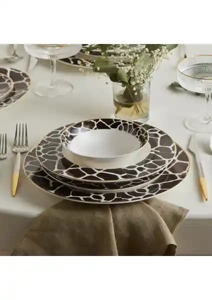 Karaca Kanela 56 Parça 12 Kişilik New Bone Yemek Takımı Modern Şık Tasarım ve Dayanıklılık