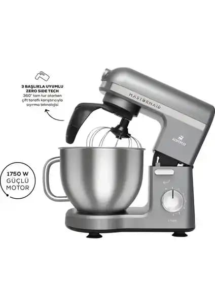 Karaca Mastermaid Chef Pro Çift Kollu Stand Mikser Galaxy Grey 1750 W Güç ve Çok Yönlülük