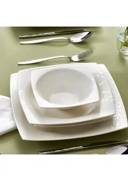 Karaca New Flava Porselen 24 Parça 6 Kişilik Yemek Takımı Modern ve Şık Tasarım