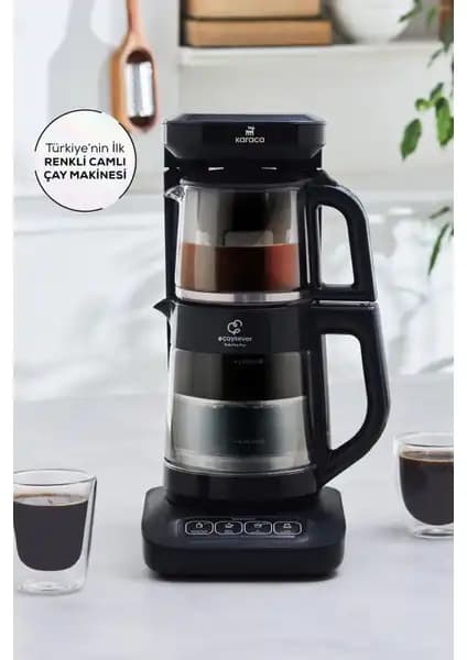 Karaca Robotea Pro 4'ü 1 Arada Çok Fonksiyonlu Renkli Camlı Çay Makinesi