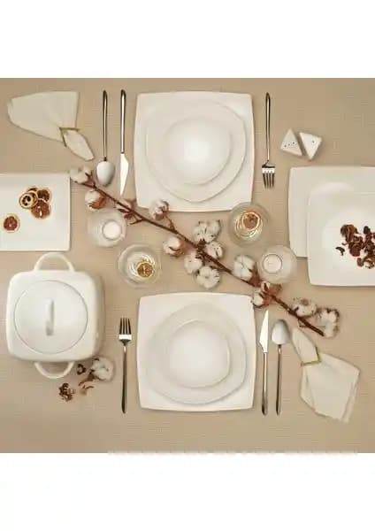 Karaca Şila Porselen 60 Parça 12 Kişilik Yemek Takımı ile Şık ve Dayanıklı Sofralar