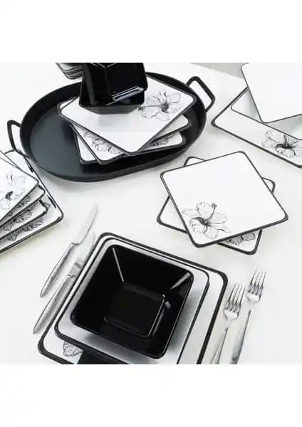 Keramika Lotus Yemek Takımı: Modern ve Şık 24 Parçalık Seramik Seti