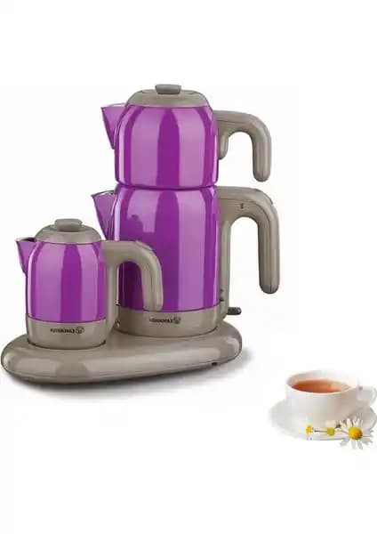 Korkmaz A353-07 Mia Mor Gri Çay Kahve Makinesi: Çok Fonksiyonlu ve Estetik Tasarım
