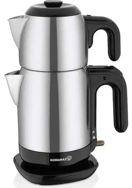 Korkmaz Demtez SatinSiyah Elektrikli Çaydanlık: Modern Tasarım ve Güçlü Fonksiyonellik