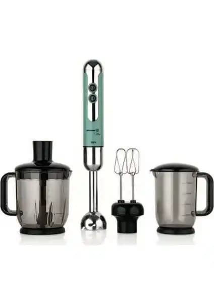 Korkmaz Mia Mega Turkuaz Krom Blender Seti: Çok Fonksiyonlu ve Güçlü Mutfak Aleti