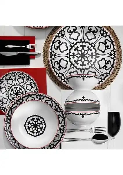 Kütahya Porselen 24 Parça 6 Kişilik Yemek Takımı Estetik ve Dayanıklı Tasarım