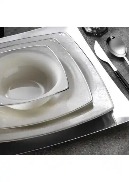 Kütahya Porselen Bone Mare 62 Parça Yemek Takımı Estetik ve Dayanıklı Tasarım