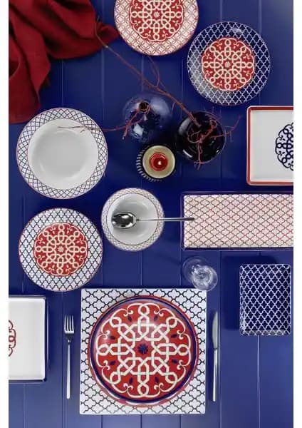 Kütahya Porselen Selçuklu 30 Parça 6 Kişilik Yemek Takımı Günlük ve Özel Kullanım İçin