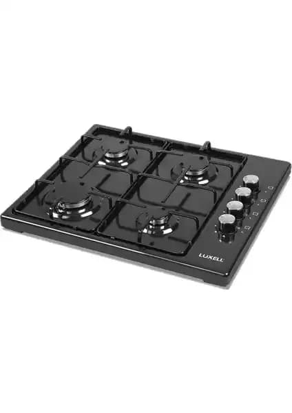 Luxell LX-420 F Siyah 4 Gözü Gazlı Setüstü Ocak Modern ve Güvenilir Mutfak Çözümü