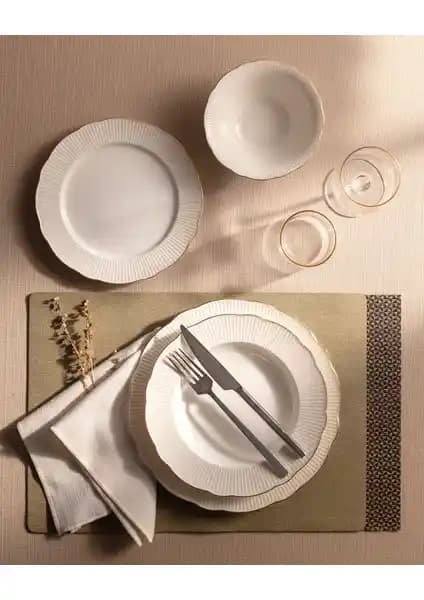 Madame Coco Delron Altın Yalızlı 6 Kişilik Zarif Yemek Takımı ve Özellikleri