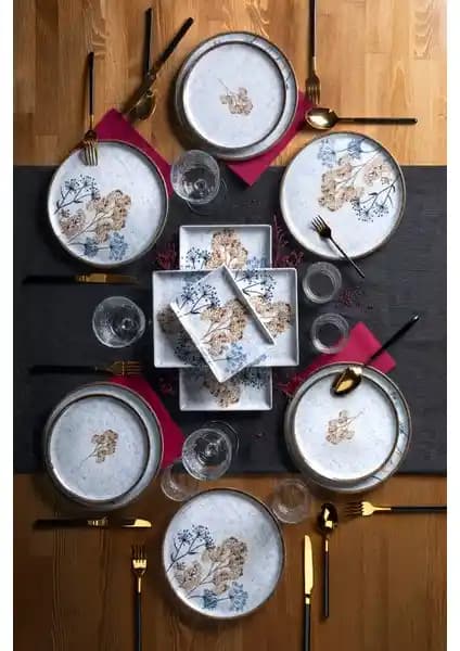 Porland Çisem 18 Parça Porselen Kahvaltı ve İkram Takımı Şıklık ve Dayanıklılık Sunar