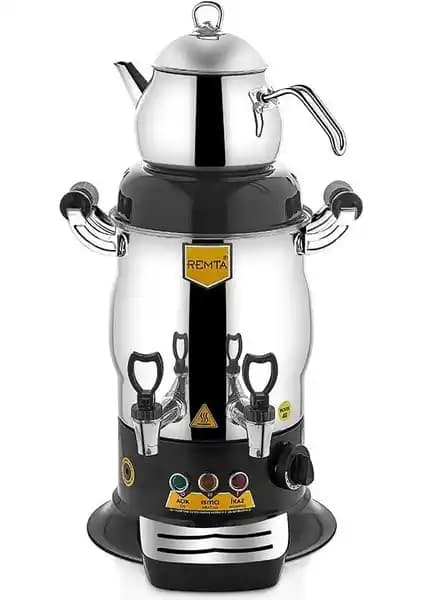 Remta Mini Çift Demlikli Çay Makinası 5 Litre Kapasiteli, Dayanıklı ve Pratik Kullanım