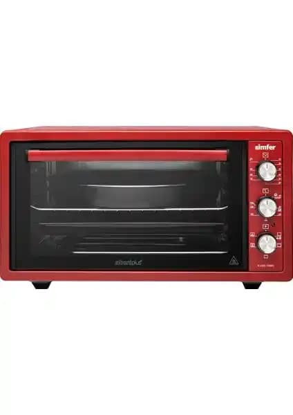 Simfer 4505 45 Lt Midi Fırın Kırmızı: Çok Fonksiyonlu Geniş İç Hacimli Modern Mutfak Aleti