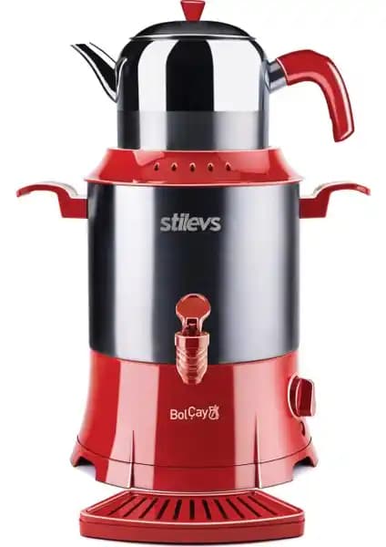 Stilevs Çelik Lux Semaver Kırmızı Modern Tasarım ve Güçlü Performans Özellikleri