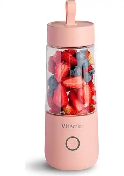 SZYKD USB Taşınabilir Mini Smoothie Blender Pembe Renkli Hafif ve Pratik Tasarım