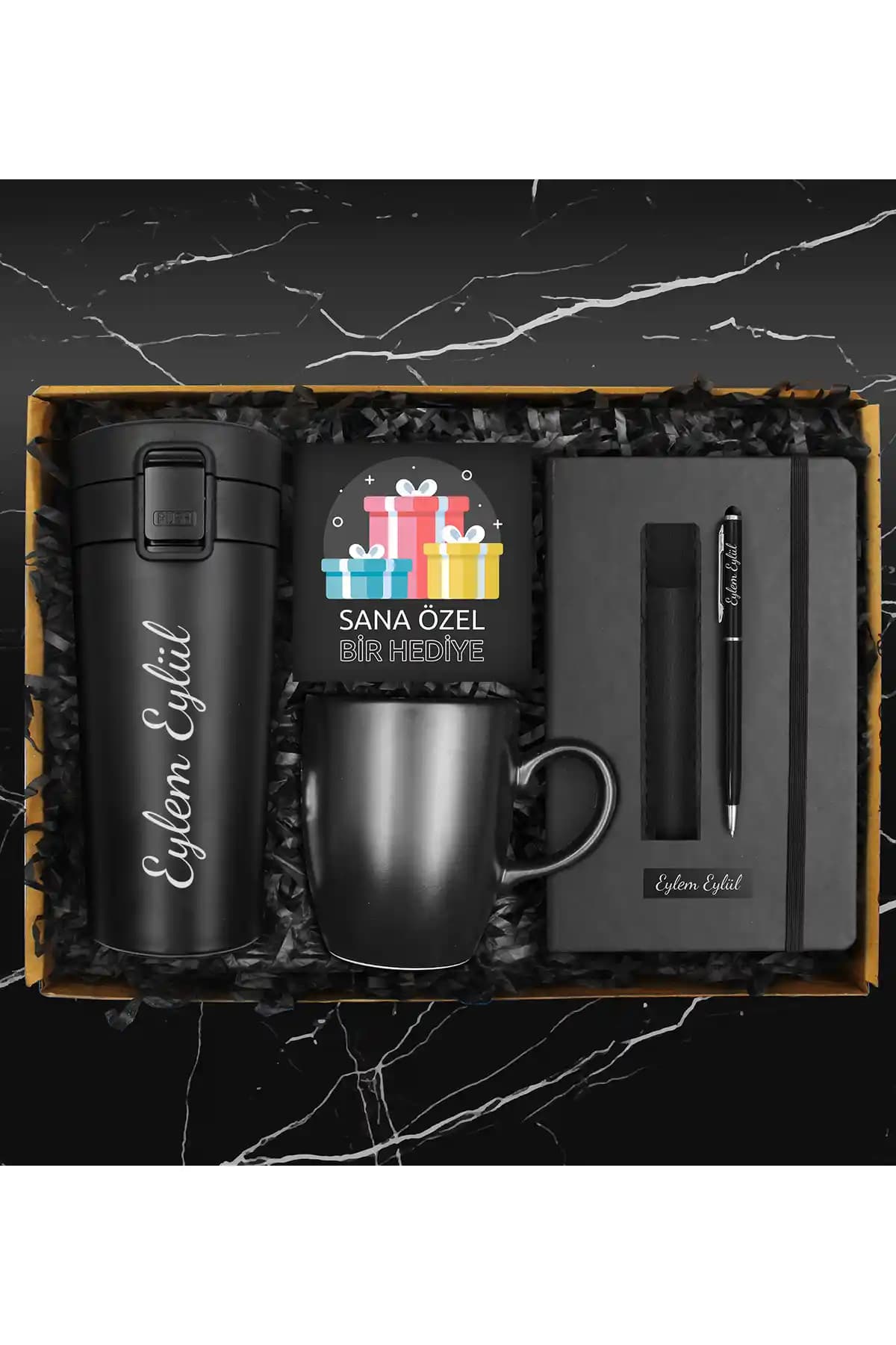 Apollon Gift Seti Kişiye Özel Çelik Termos ve Tasarım Kupa ile Hediye Alternatifi