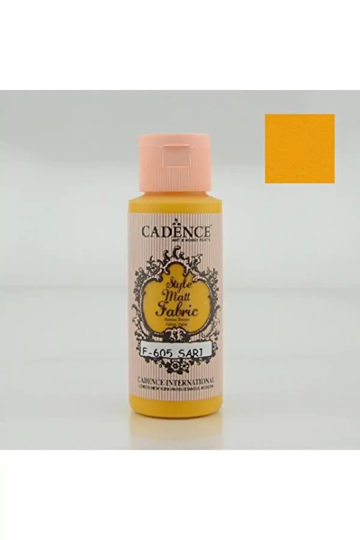 Cadence Style Matt Fabric Kumaş Boyası F-605 Sarı: Güvenli ve Parlak Tekstil Boyası Ürünü