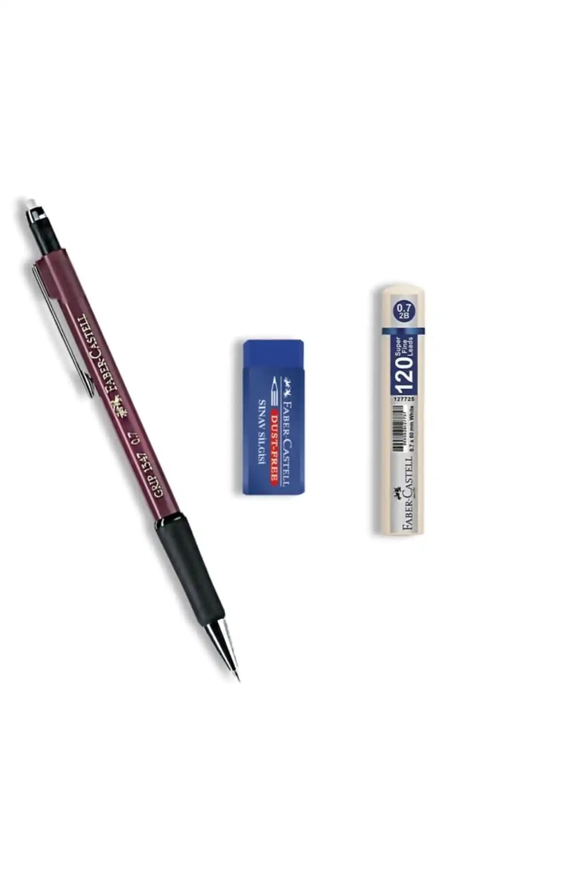 Faber Castell Grip 1347 Uçlu Kalem Bordo 0.7 mm ve Sınav Silgisi Detaylı İnceleme