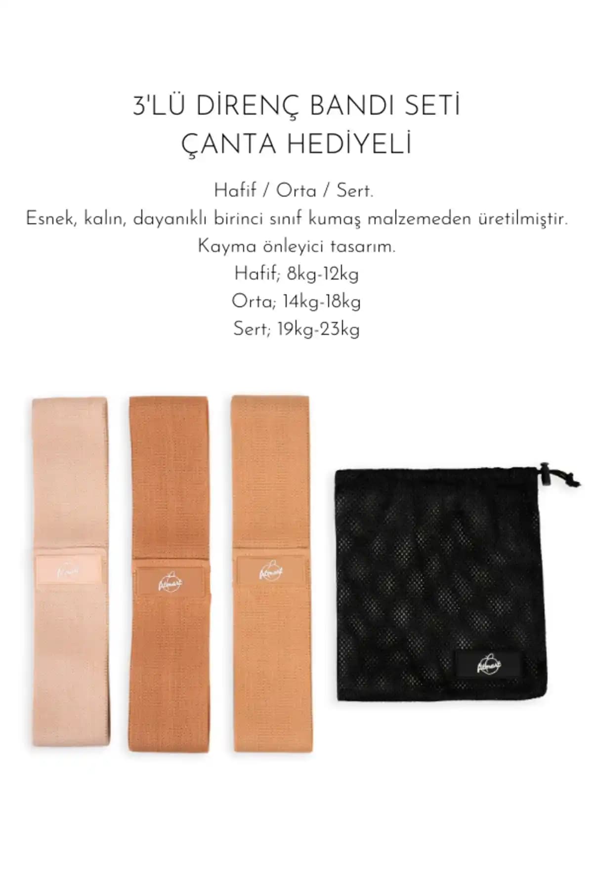 Fitmart 3'lü Egzersiz Direnç Bandı: Çok Yönlü ve Dayanıklı Fitness Partneri