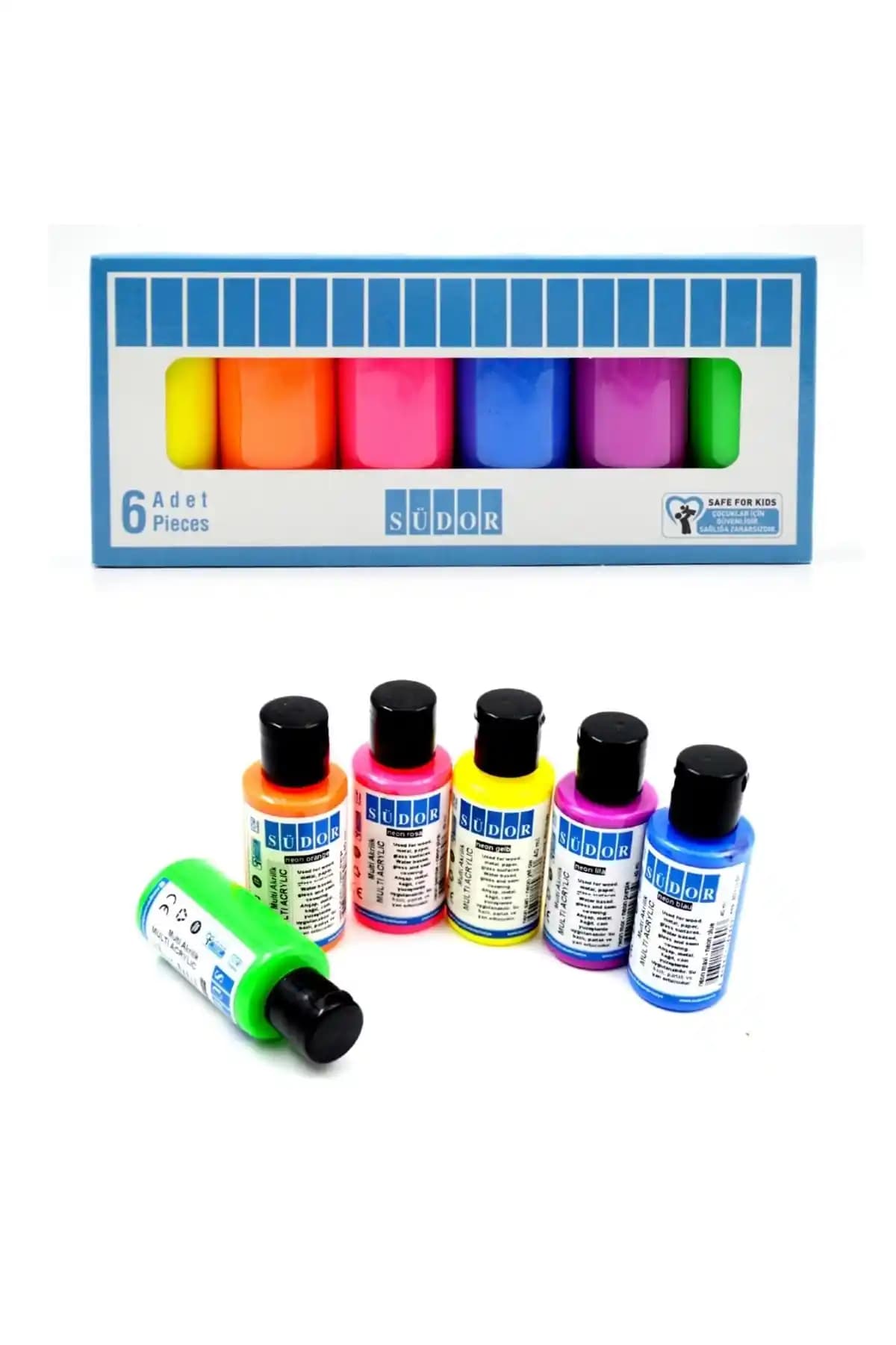 Genel Markalar Multi Akrilik Boya Fosforlu Seti ile Yaratıcı Projeler İçin Çok Yönlü Renk Seçeneği