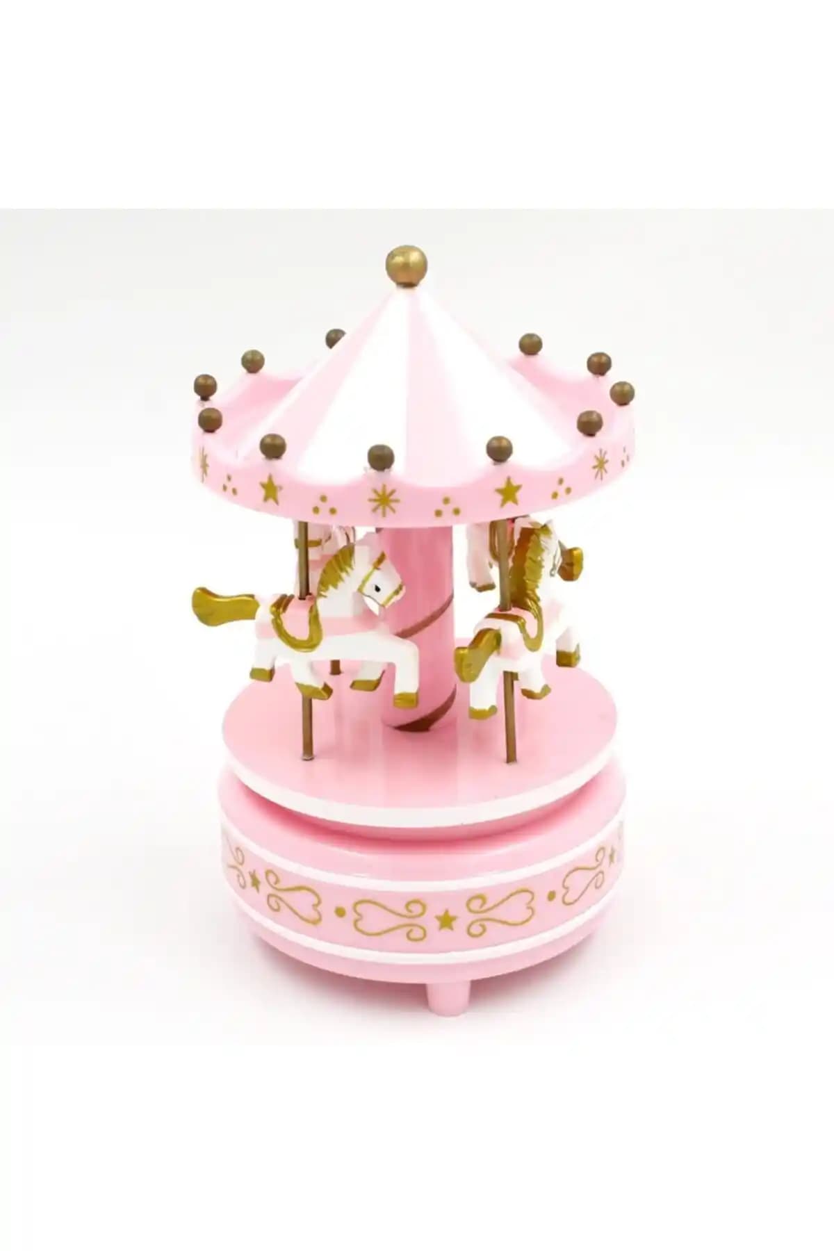 Genel Markalar Pembe Büyük Boy Atlı Karınca Müzik Kutusu: Nostaljik ve Eğlenceli Dekoratif Hediye
