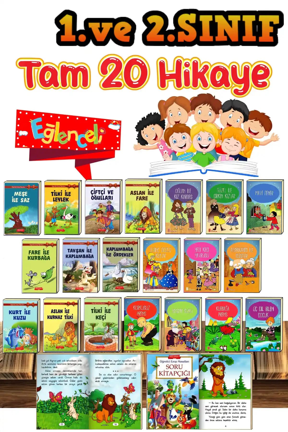 Gönül Yayıncılık 1. ve 2. Sınıf Hikaye Kitapları Seti Çocukların Okuma Alışkanlığını Destekler