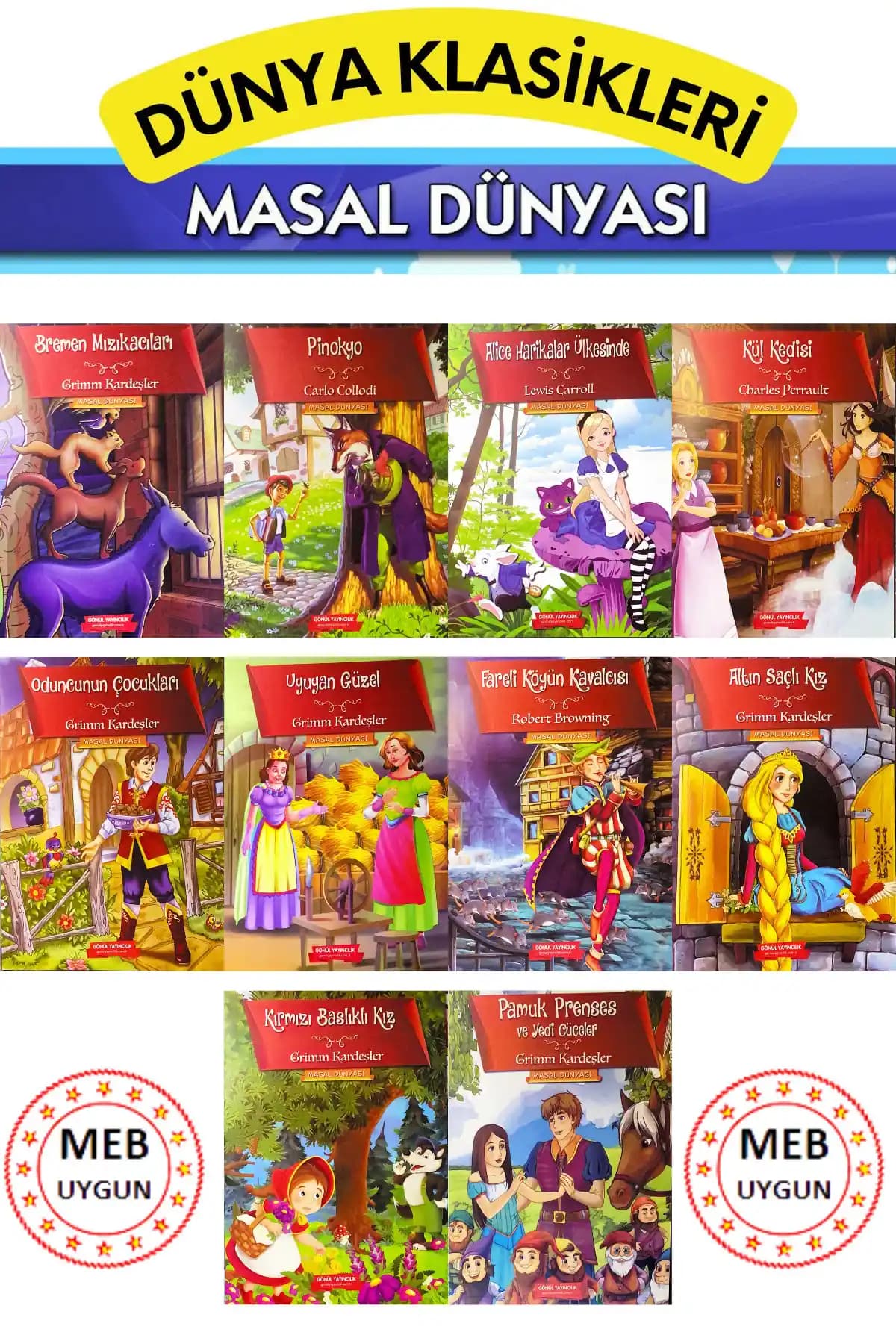 Gönül Yayıncılık Masal Dünyamız 10 Kitap Seti Çocuklar İçin Eğlenceli ve Öğretici Hikaye Koleksiyonu