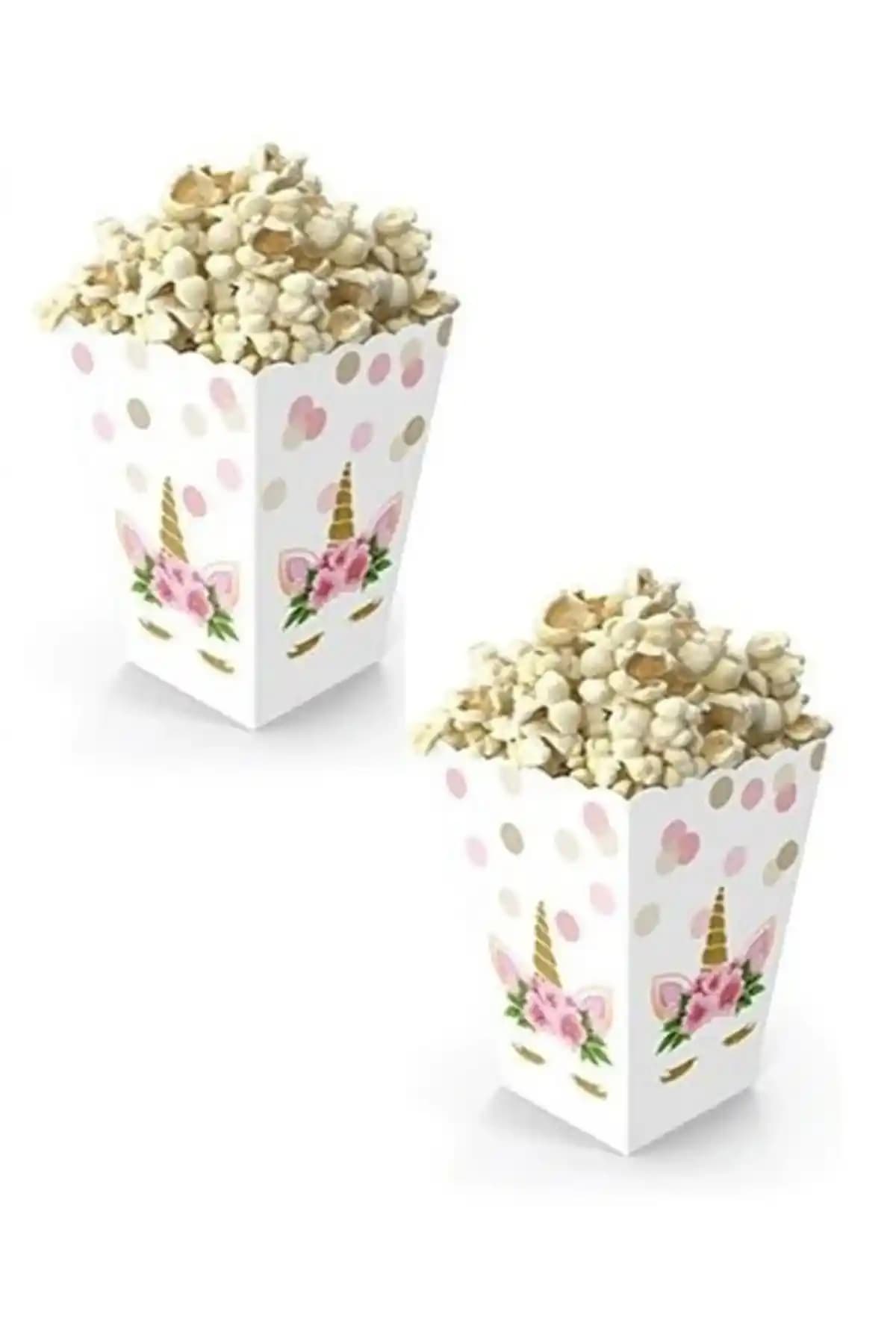 HappyLand Unicorn Konsept Mısır Kutusu Çocuklar İçin Eğlenceli Atıştırmalık Sunum Çözümü