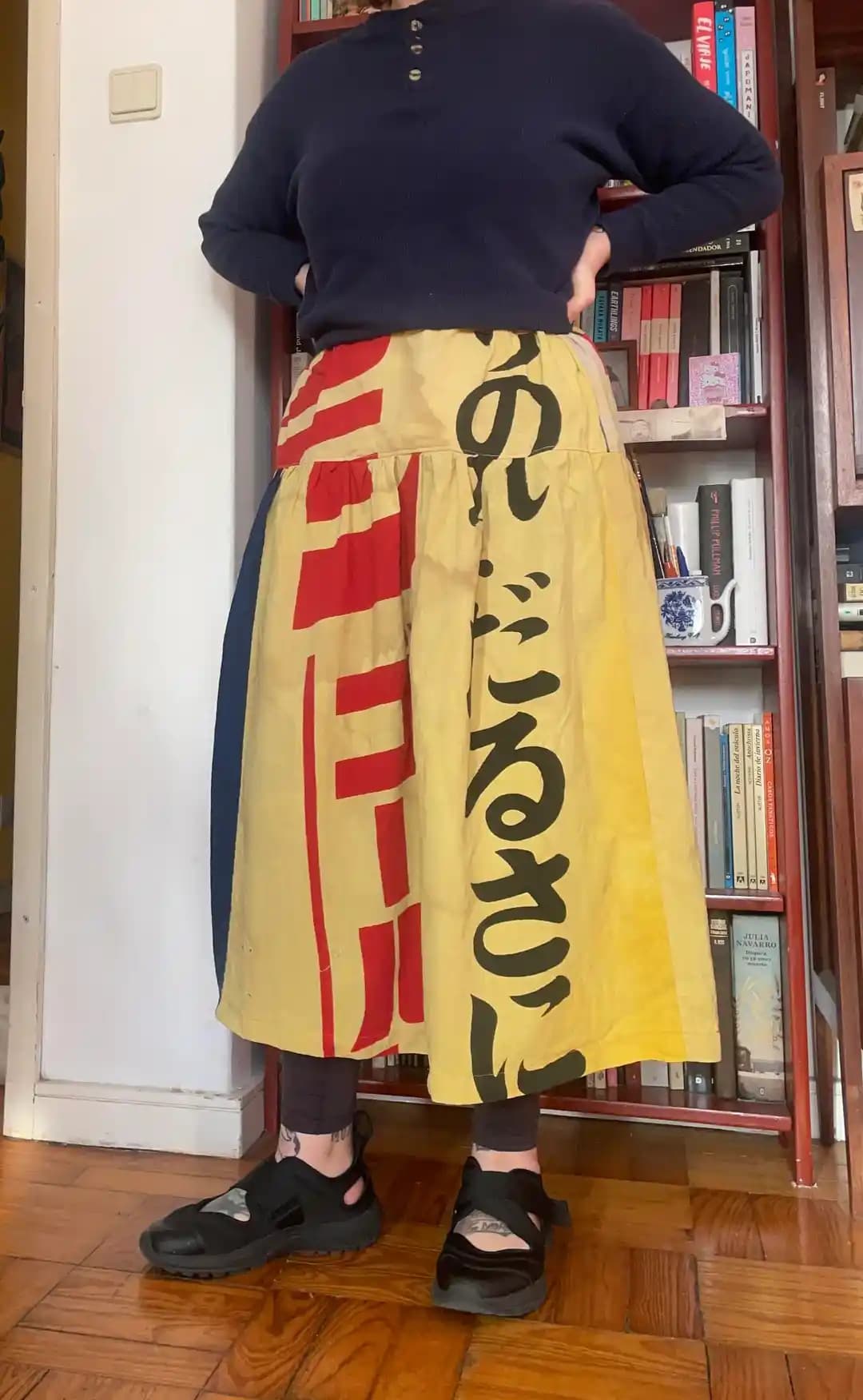 Japon Eski Tekstil Kumaşlarıyla Tasarlanan Napa Etek ve Dikiş Süreci Detayları