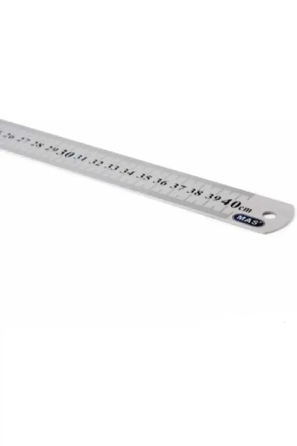 Mas Standart Çetvel Çelik 40 Cm: Dayanıklı ve Hassas Ölçüm Aracı