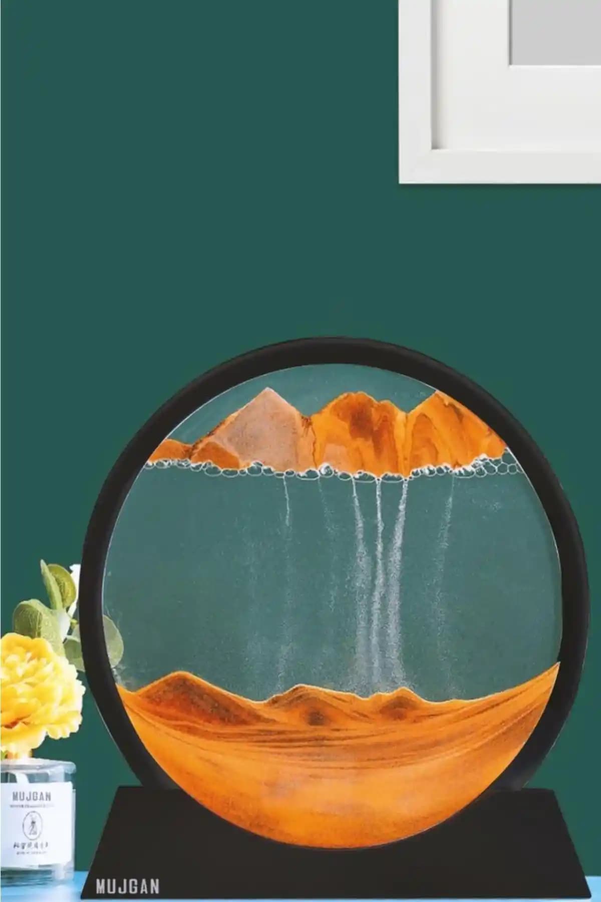 MUJGAN Dekoratif Yuvarlak Kum Saati 7 İnç Estetik ve Fonksiyonel Tasarım