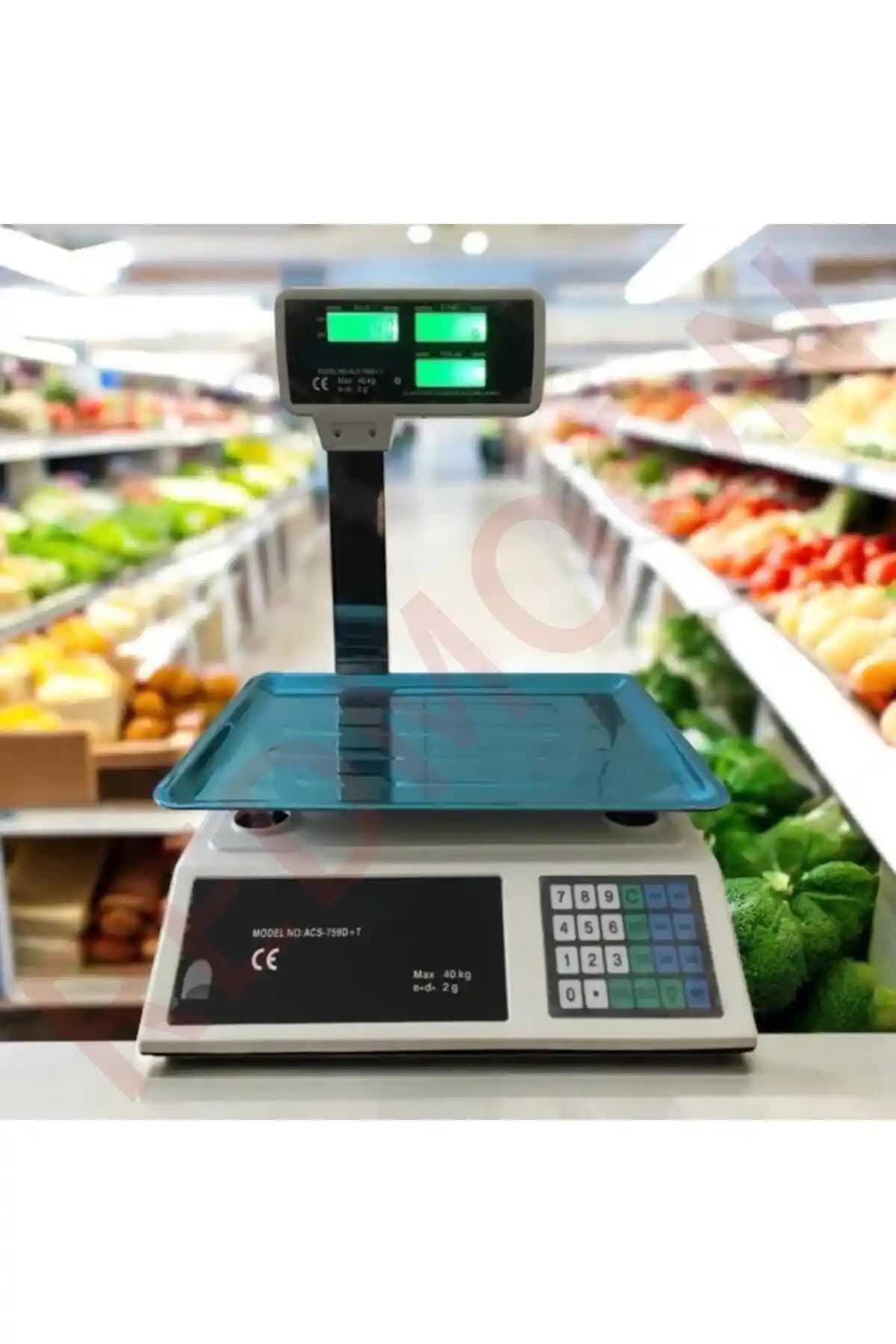 REDMOON 40 Kg / 2 Gram Hassasiyetli Elektronik Tartı - Market ve Perakende Kullanımı