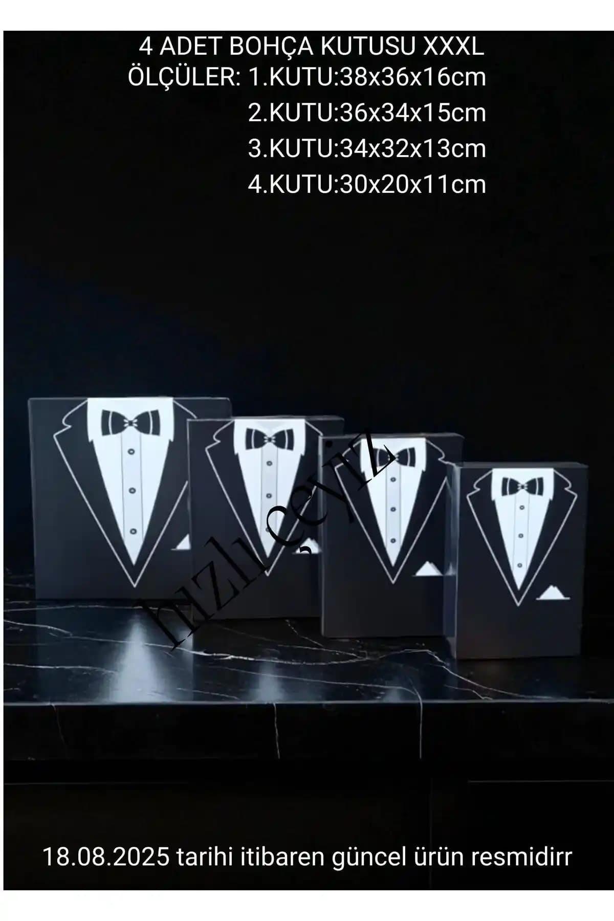 Rose Bride Siyah Söz Nişan Bohça Kutu Damat Çeyiz Kolisi Detaylı İnceleme