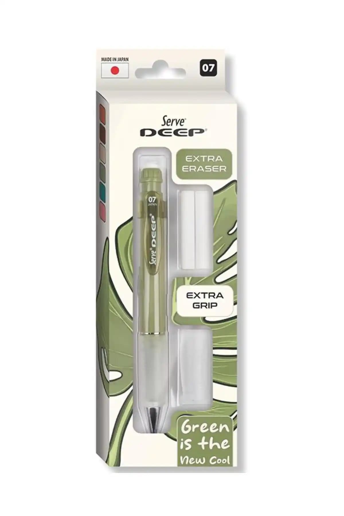 Serve Deep Mekanik Kurşun Kalem 0.7mm ve Silgi Yedekli Set Profesyonel ve Günlük Kullanım İçin