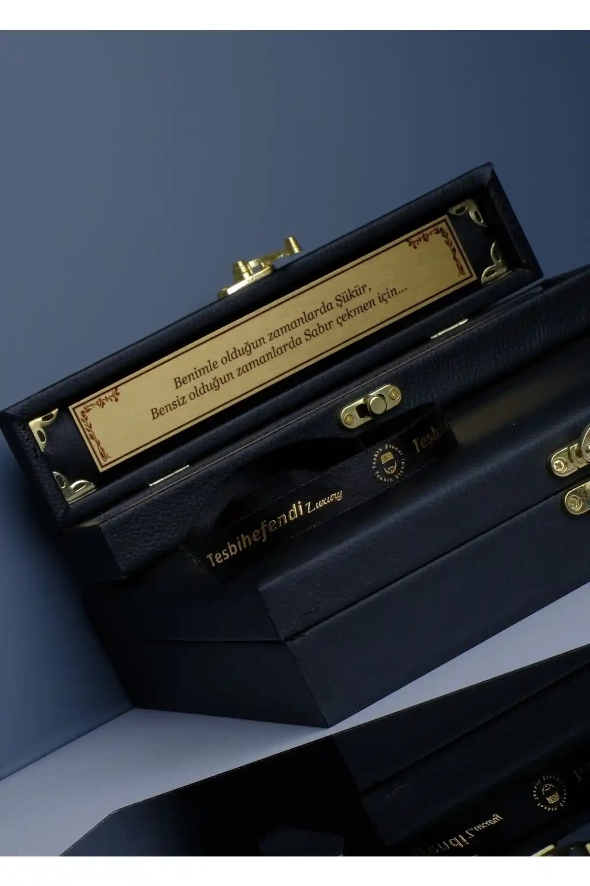 TESBİHEFENDİ Premium Deri Hediye Kutusu Türkiye Menşei Şık ve Kişiselleştirilebilir