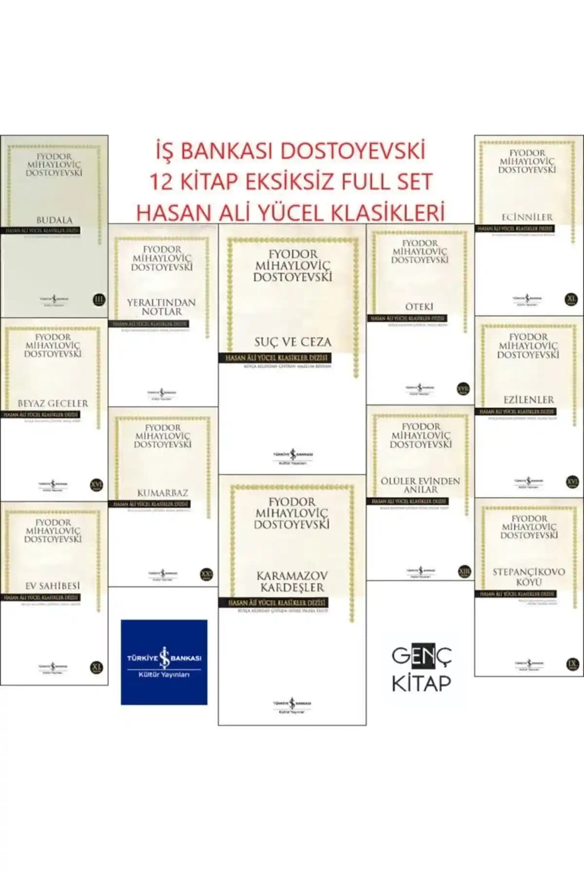 Türkiye İş Bankası Kültür Yayınları Dostoyevski Seti: Klasik Romanlar ve Edebi Değerler