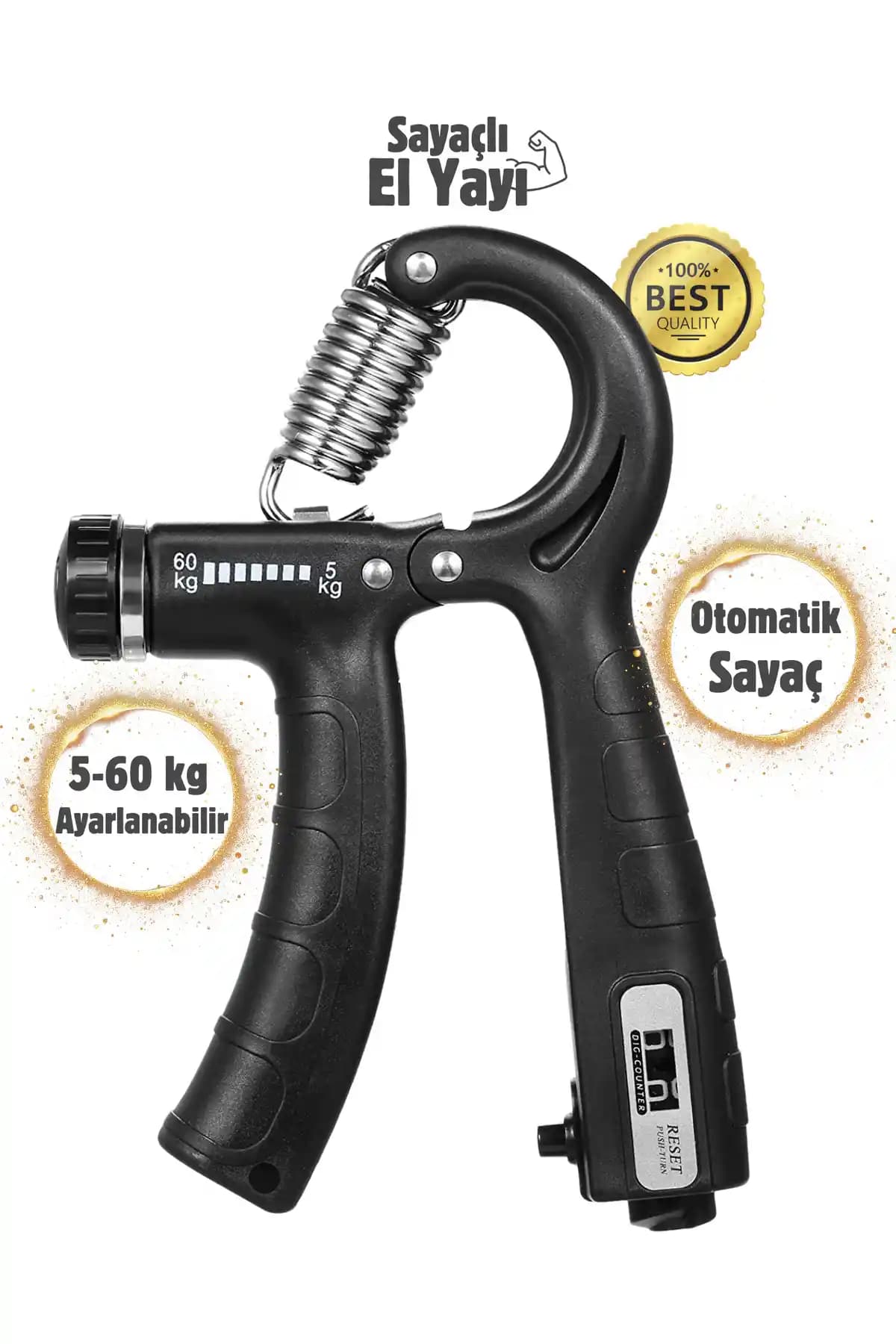 Unichrome Siyah El Bilek Güçlendirici: Dayanıklı ve Ayarlanabilir Egzersiz Aleti