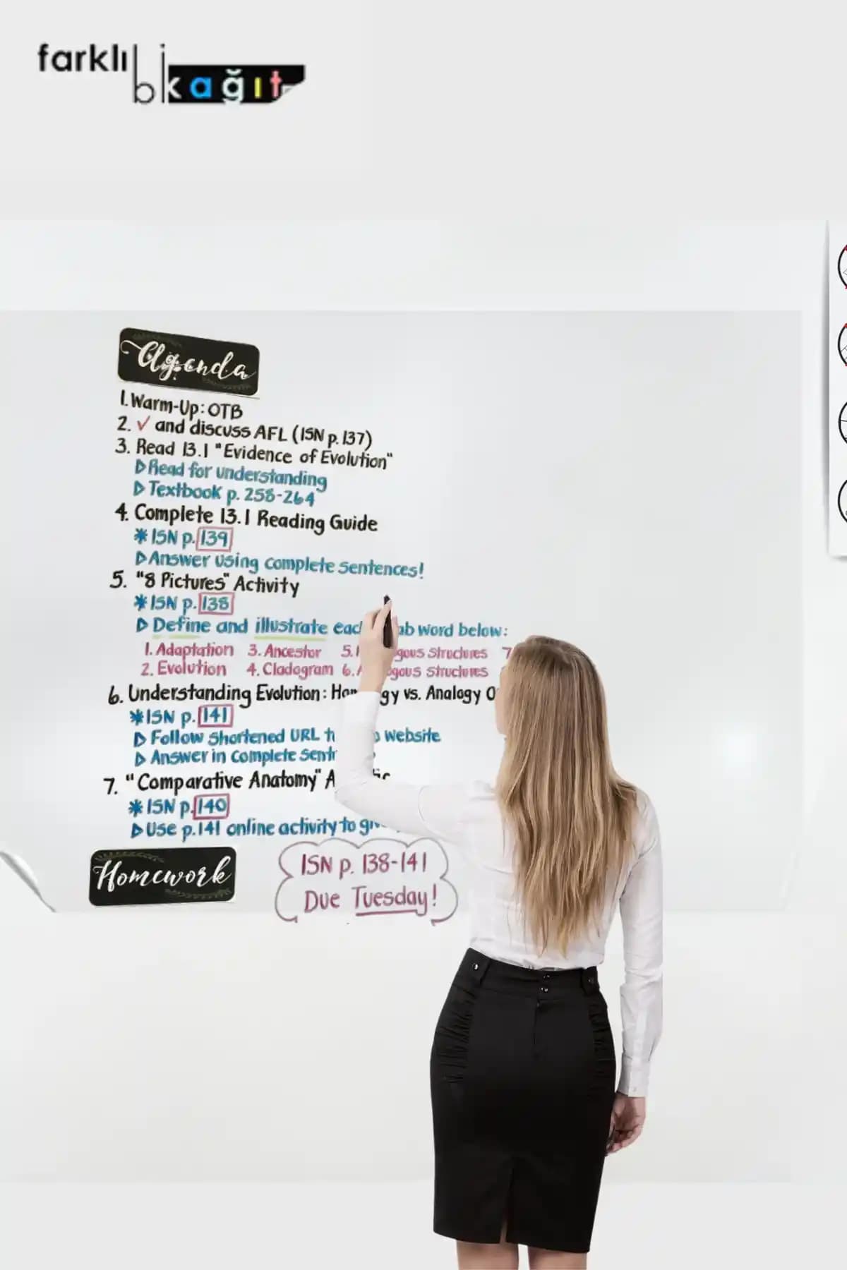 Yenilikçi ve Çok Yönlü 50x70 cm Şeffaf Akıllı Kağıt Yazı Tahtası Türkiye Menşei