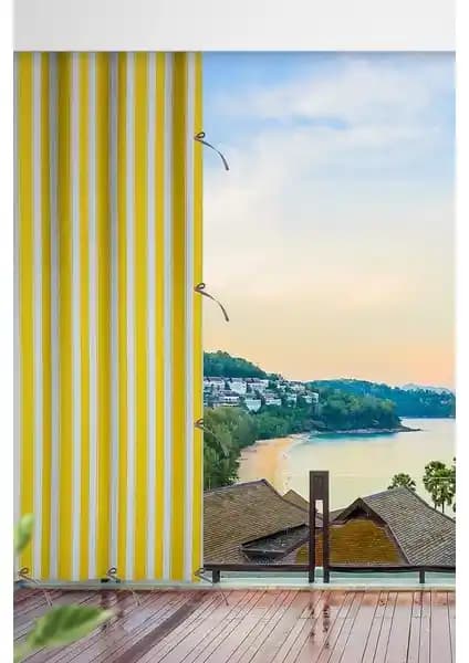 Altın Pamuk Balkon Perdesi: Dayanıklı Gabardin Kumaş ve Estetik Tasarım ile Fark Yaratır