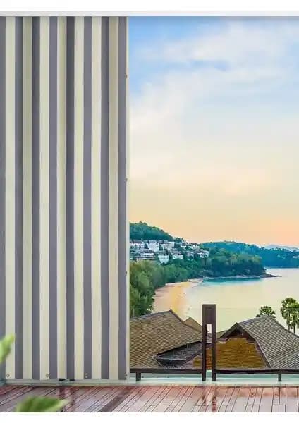 Altın Pamuk Balkon Perdesi: Estetik ve Dayanıklı Güneş ve Rüzgar Koruyucu Çözüm