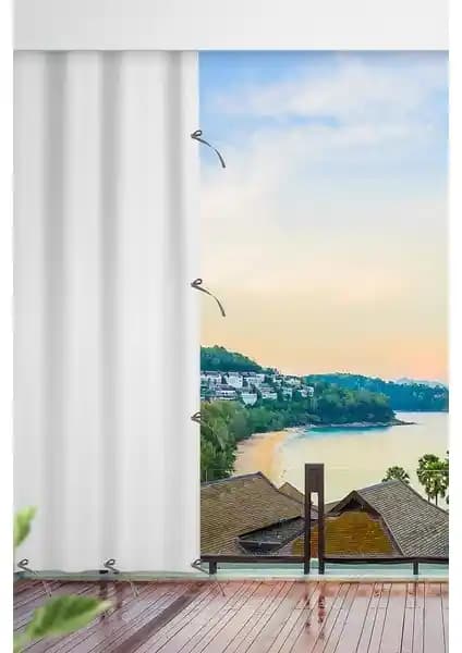 Altın Pamuk Balkon Perdesi Geniş Ölçü Seçenekleriyle Estetik ve Fonksiyonel Kullanım